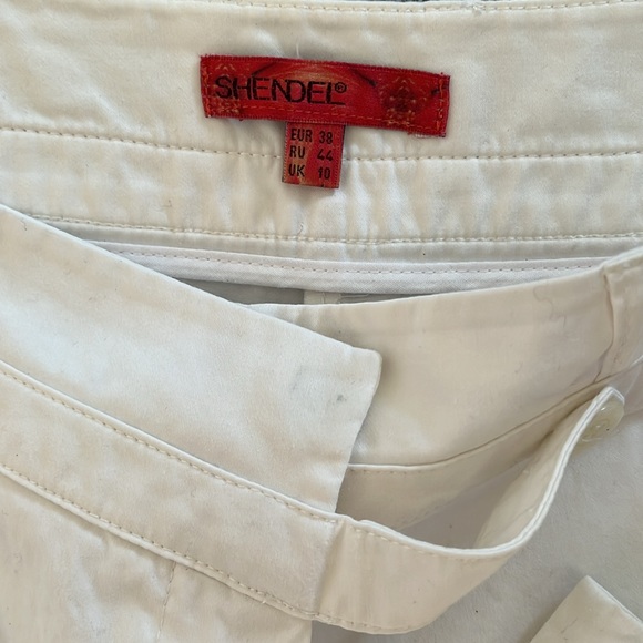 White Casual Straight Leg Trouser Pants - Picture 8 of 9